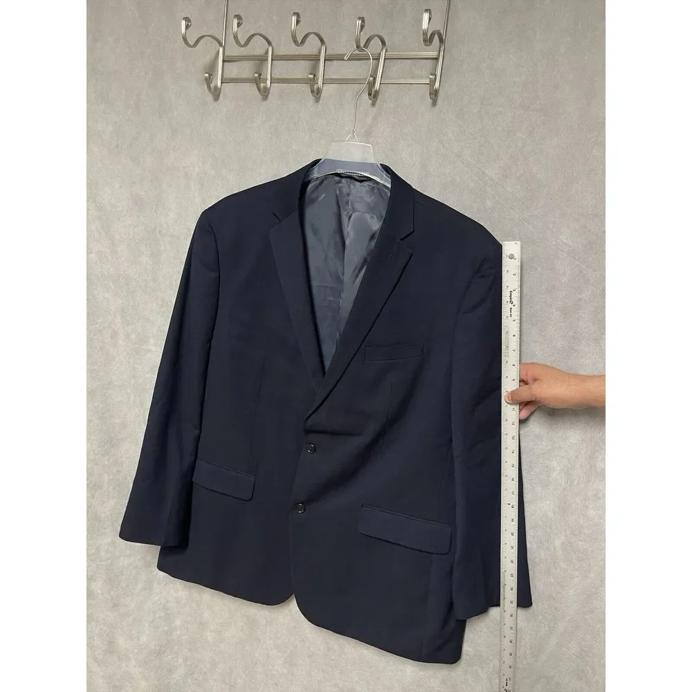 Beverly Hills Polo Club Suit Men 50L Navy Blue 2 B Career‎ 43X28 Pants Luxury
